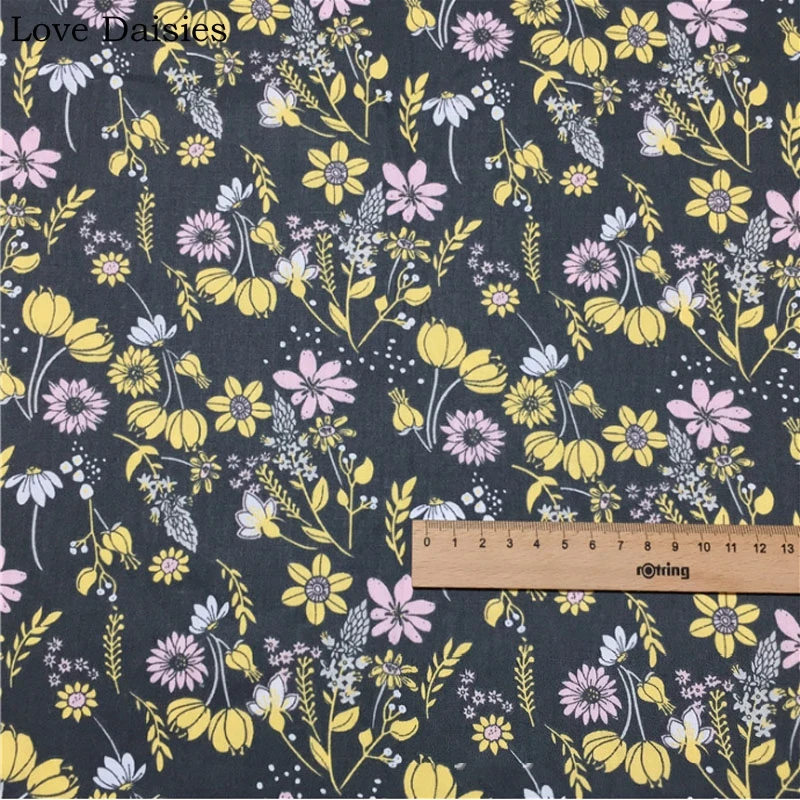 100% cotton Retro BLACK Yellow Mauve Flower Fabric DIY for Kids Bedding Apparel Summer Dress Bag Handwork Craft Decor
100% cotton Retro BLACK Yellow Mauve Flower Fabric DIY for Kids Bedding Apparel Summer Dress Bag Handwork Craft Decor