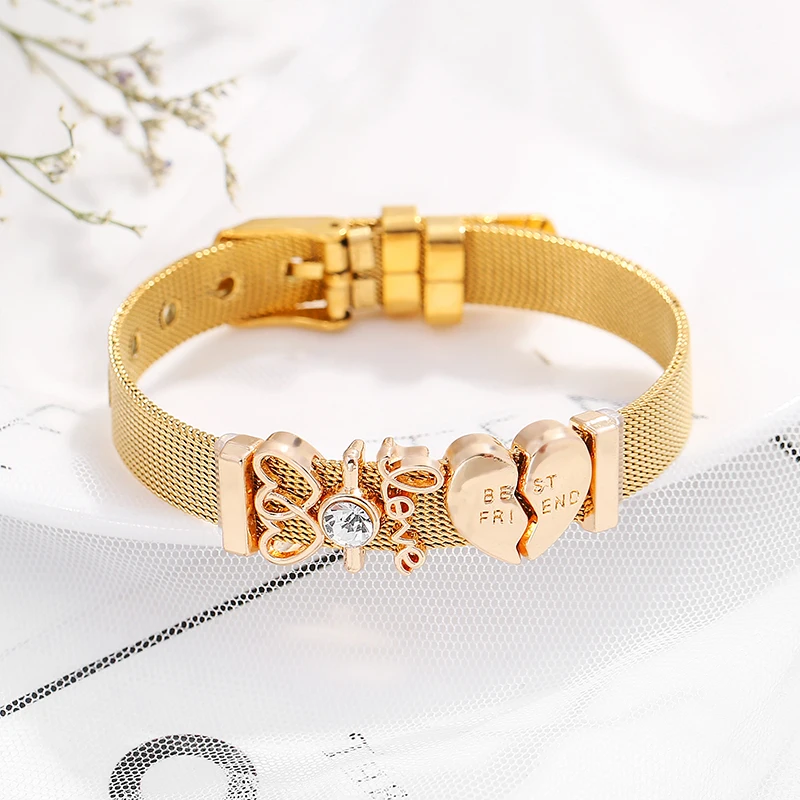 BRACE CODE New Fashion Stainless Steel Woman Men Mesh Bracelet With Best Friend Beads Charm Brand Bracelet Bangle For Friend Gif
BRACE CODE New Fashion Stainless Steel Woman Men Mesh Bracelet With Best Friend Beads Charm Brand Bracelet Bangle For Friend Gif