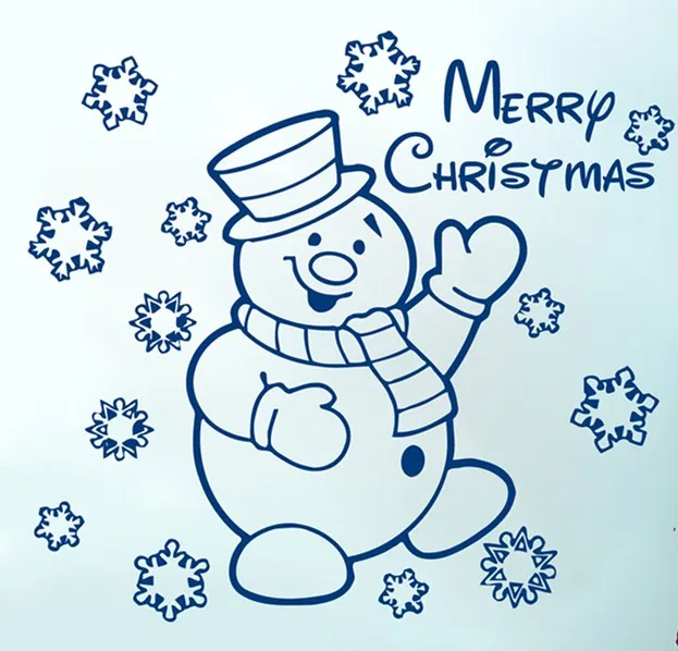 Snowman Cute Lovely Wall Mural With Snowflakes Merry Christmas Quotes Festival Art Home Shop Decoration Removable Sticker F-45
Snowman Cute Lovely Wall Mural With Snowflakes Merry Christmas Quotes Festival Art Home Shop Decoration Removable Sticker F-45