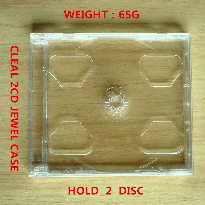 1 шт. новый стандартный прозрачный чехол с 2 дисками для дисков и CD|holds| |