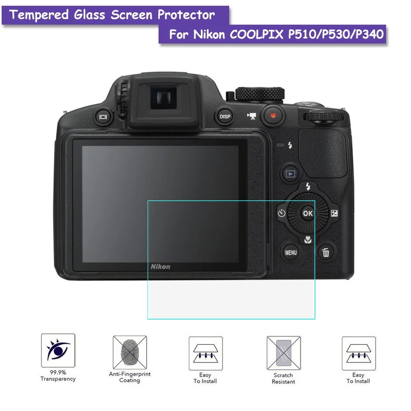 9H Hardness Premium Tempered Real Camera Glass LCD Screen Protector Shield Film For Nikon COOLPIX P510/P530/P340 Accessories
9H Hardness Premium Tempered Real Camera Glass LCD Screen Protector Shield Film For Nikon COOLPIX P510/P530/P340 Accessories
