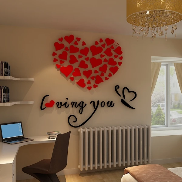 Loving you Custom creative acrylic crystal 3d wall sticker sitting room romantic houseful household leaving room gift for lover
Loving you Custom creative acrylic crystal 3d wall sticker sitting room romantic houseful household leaving room gift for lover