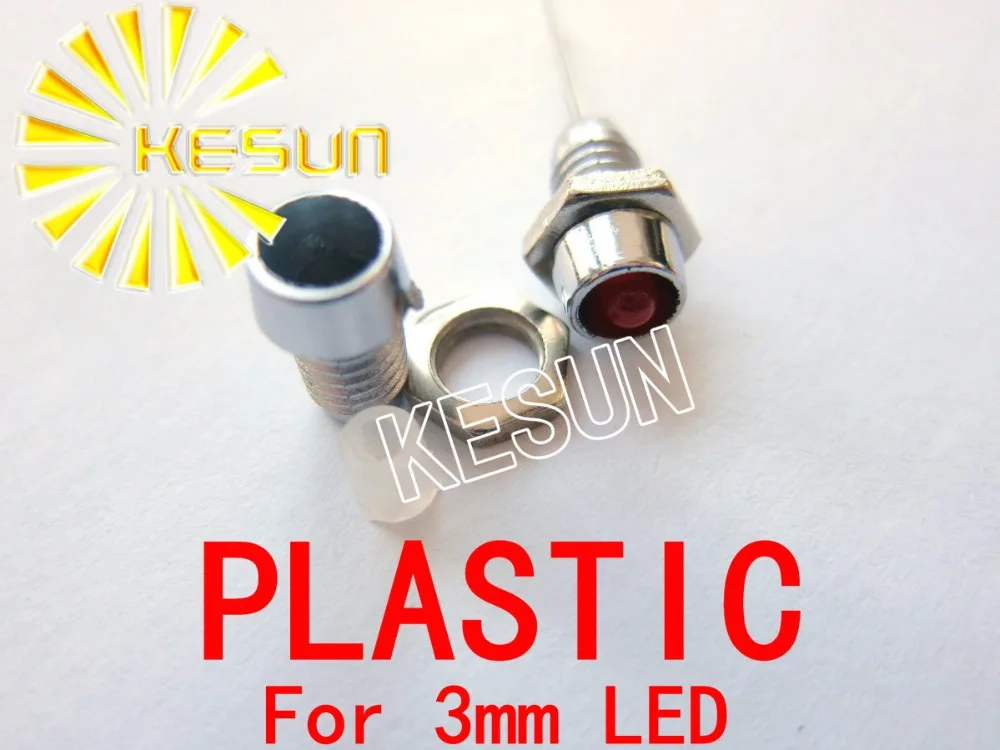 1000PCS x 3mm Plastic LED Holder Socket for 3mm LED Diodes