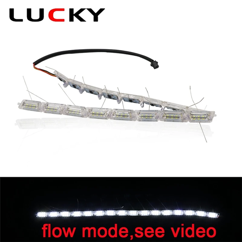 2 шт. Новый Кристальный струящийся светодиод DRL Tear Eyes 16 SMD дневной свет гибкий