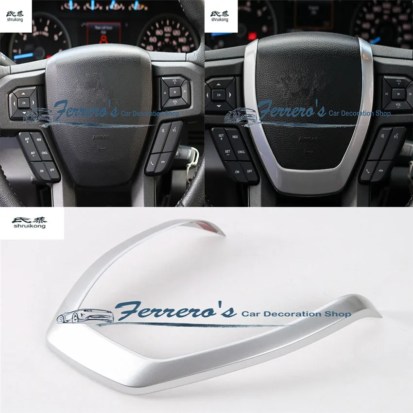 1PC ABS Chrome Car Sticker Steering Decoration Trim Cover Sequins for 2015 2016 2017 Ford F150
1PC ABS Chrome Car Sticker Steering Decoration Trim Cover Sequins for 2015 2016 2017 Ford F150