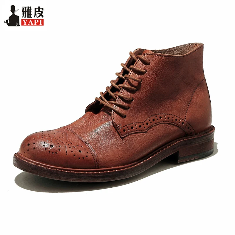 Hight End Boots Men Genuine Leather Carved Retro Ankle Boots Business Man Elegand Formal Dress Wedding Shoes Man Winter
Hight End Boots Men Genuine Leather Carved Retro Ankle Boots Business Man Elegand Formal Dress Wedding Shoes Man Winter