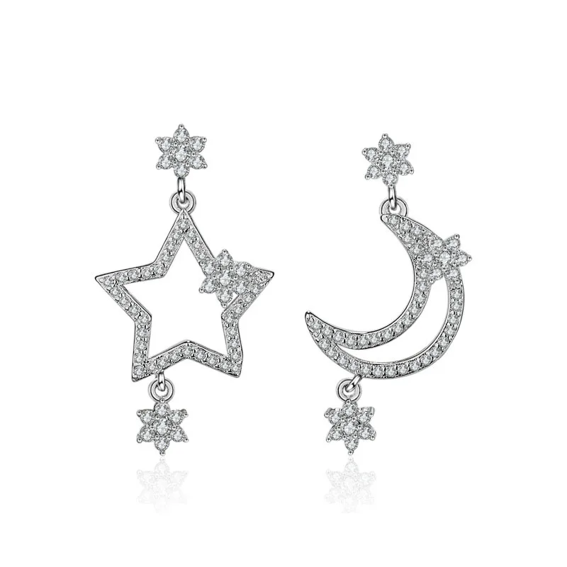Promotion new arrival fashion moon & star shiny cz zircon women birthday gift 925 sterling silver ladies`stud earrings jewelry
Promotion new arrival fashion moon & star shiny cz zircon women birthday gift 925 sterling silver ladies`stud earrings jewelry