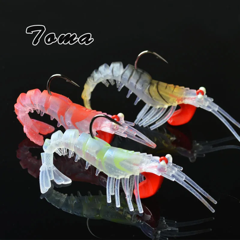 TOMA 3PCS/lot Soft Shrimp Fishing Lures Artificial Shrimp Baits 7g/10g/13g/19g Colors Soft Lure Bionic Bait With Lead Hook
TOMA 3PCS/lot Soft Shrimp Fishing Lures Artificial Shrimp Baits 7g/10g/13g/19g Colors Soft Lure Bionic Bait With Lead Hook