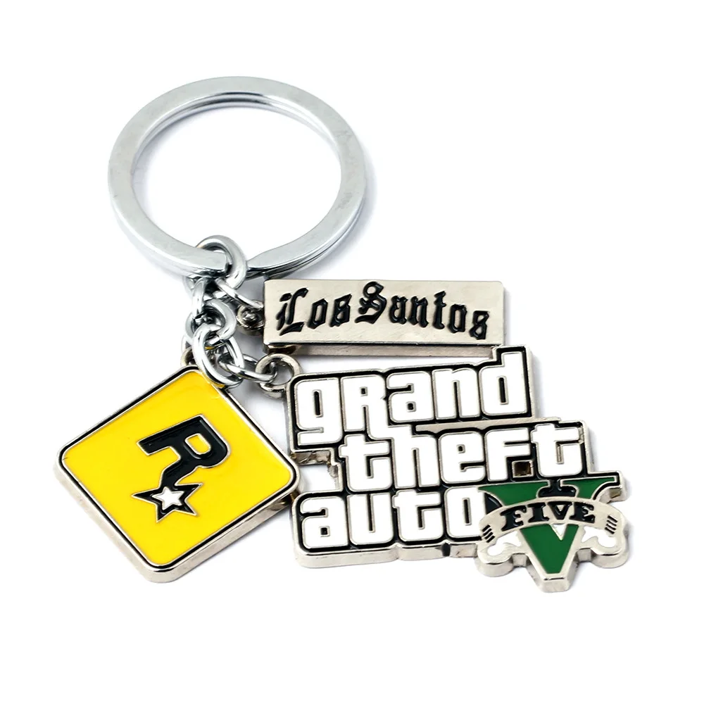 Популярная игра PS4 GTA 5 Grand Theft авто брелок для ключей фанатов Xbox PC Rockstar