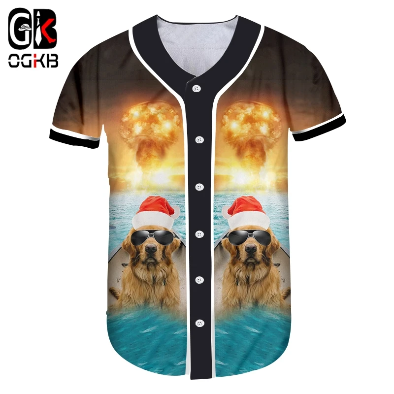 OGKB Christmas 3D Printed Fish And Sunglasses Dog Tshirt Personality Explosion Background Spandex Lady Baseball Shirt
OGKB Christmas 3D Printed Fish And Sunglasses Dog Tshirt Personality Explosion Background Spandex Lady Baseball Shirt