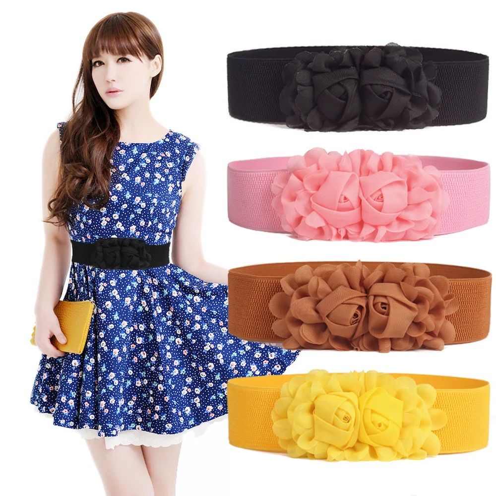 Women Adult Designer Belts Luxury Quality Fabric Fashion Solid Girls Rose Flower Pendant Elastic Belt Waist Belts Women
Women Adult Designer Belts Luxury Quality Fabric Fashion Solid Girls Rose Flower Pendant Elastic Belt Waist Belts Women