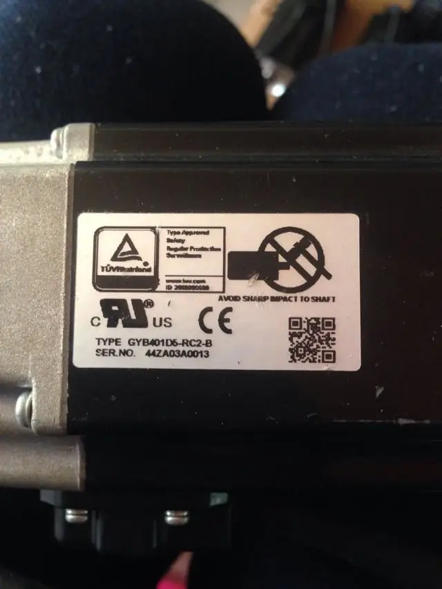 Servo motor GYB401D5-RC2 , Used one , 90% appearance new , 3 months warranty , fastly shipping
Servo motor GYB401D5-RC2 , Used one , 90% appearance new , 3 months warranty , fastly shipping