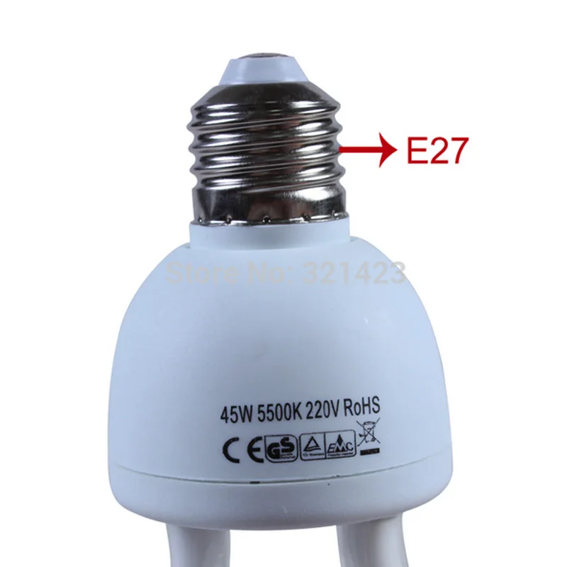 10 шт. профессиональная лампа E27 220 в 45 Вт 5500K для фото-и видеосъемки фотостудии