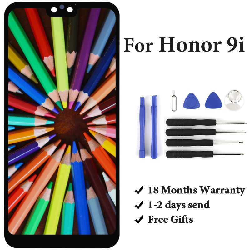 100% протестированный 1 шт. абсолютно новый ЖК-дисплей для Honor 9i RNE-22 RNE-L02 дигитайзер