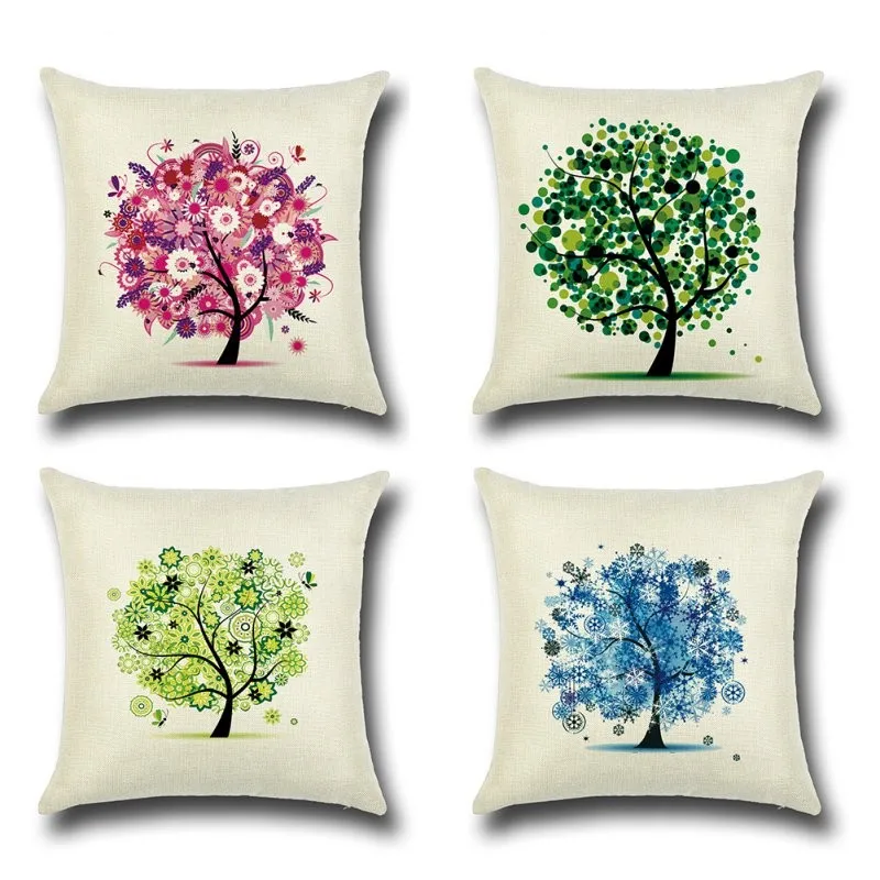 Season Life Tree Cotton Linen Colorful Pillow Case Chair Square Waist and Seat 45x45cm Pillow Cover Home Textile
Season Life Tree Cotton Linen Colorful Pillow Case Chair Square Waist and Seat 45x45cm Pillow Cover Home Textile