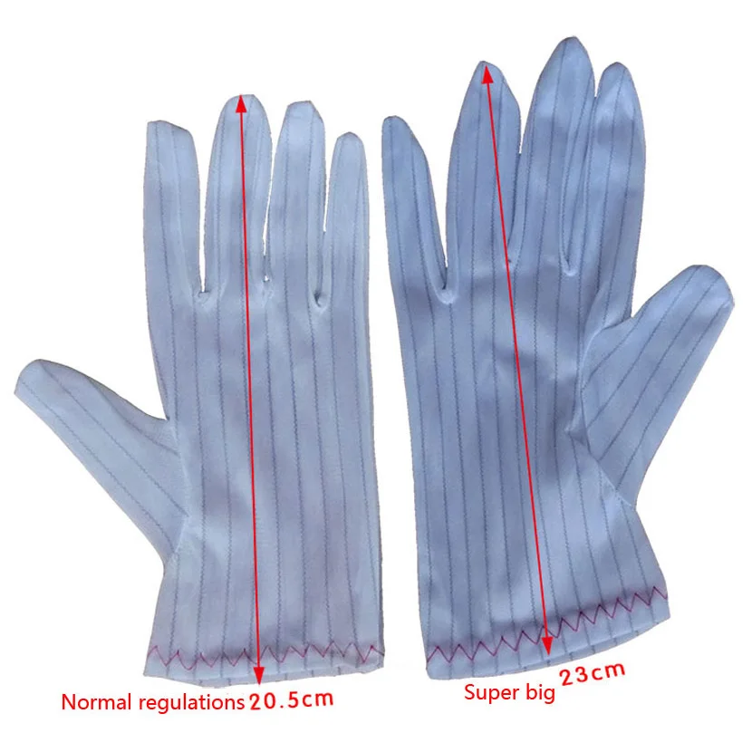 Бесплатная доставка 2 пары антистатические перчатки ESD белые электронные