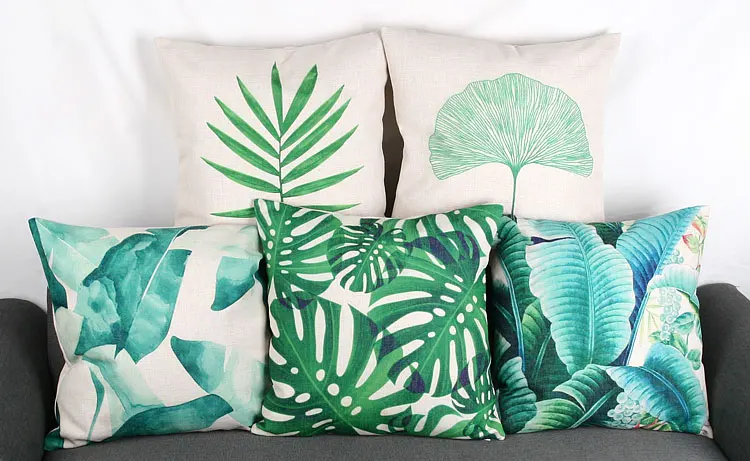 Tropical forest parrot plantain green palm leaves cotton pillowcase sofa cushion for leaning on no core
Tropical forest parrot plantain green palm leaves cotton pillowcase sofa cushion for leaning on no core