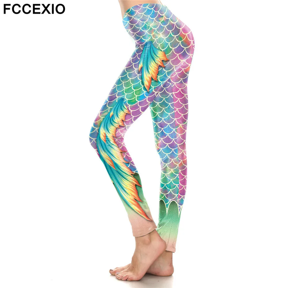 FCCEXIO 2021 PINK Sequins Mermaid Wings High Waist Leggings Fish Scales 3D Legging Stretch Fitness Legins Women Workout Pants
FCCEXIO 2021 PINK Sequins Mermaid Wings High Waist Leggings Fish Scales 3D Legging Stretch Fitness Legins Women Workout Pants