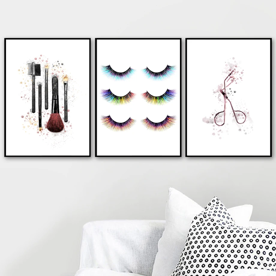 Watercolor Fashion Vogue Makeup Eyelash Wall Art Canvas Painting Nordic Poster And Print Wall Picture For Living Room Home Decor
Watercolor Fashion Vogue Makeup Eyelash Wall Art Canvas Painting Nordic Poster And Print Wall Picture For Living Room Home Decor