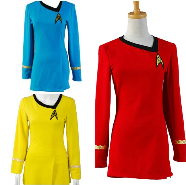 Костюм из фильма TOS Uniform Duty Dress, хлопковая синяя красная футболка, женский наряд, косплей, Хэллоуин, карнавал, нарядное платье
Костюм из фильма TOS Uniform Duty Dress, хлопковая синяя красная футболка, женский наряд, косплей, Хэллоуин, карнавал, нарядное платье