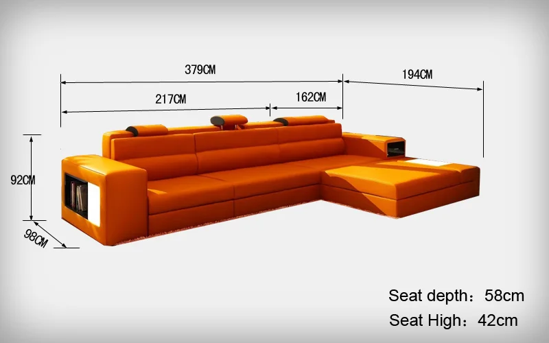 Современный диван для гостиной со светодиодной подсветкой 0413 B2006B|modern living room sofa|room