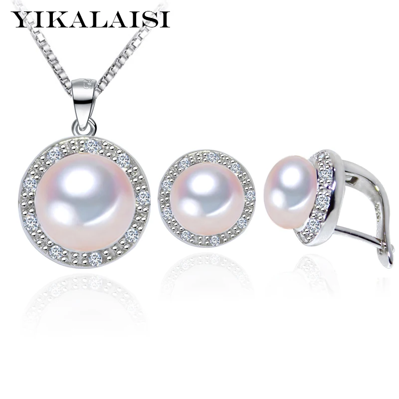 YIKALAISI 925 sterling silver Jewelery Natural Freshwater Pearl Pendant Earrings Sets Zircon Jewelry For Women
YIKALAISI 925 sterling silver Jewelery Natural Freshwater Pearl Pendant Earrings Sets Zircon Jewelry For Women