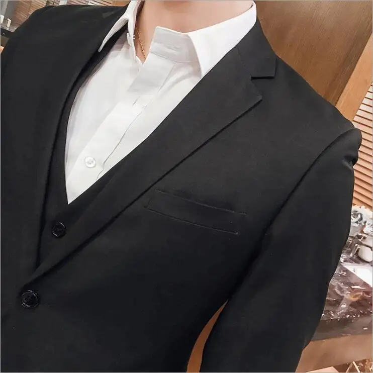 ( Jacket + Vest + Pants ) 2019 New Men's Fashion Boutique Wedding Dress Suit Three-piece Male Formal Business Casual Suits
( Jacket + Vest + Pants ) 2019 New Men's Fashion Boutique Wedding Dress Suit Three-piece Male Formal Business Casual Suits