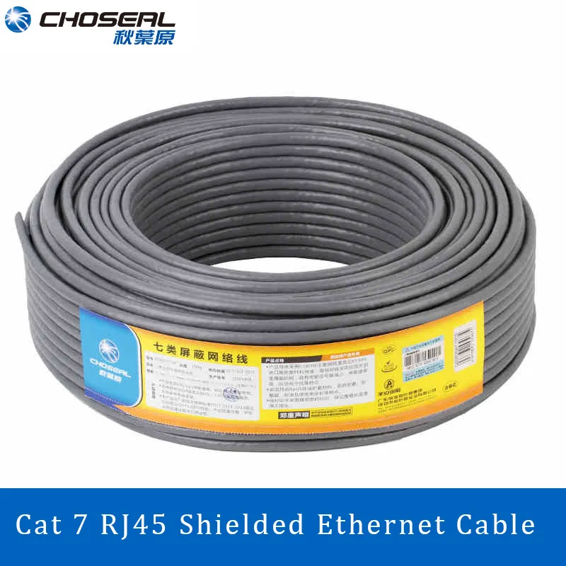 CHOSEAL Cat7 LAN RJ45 Ethernet основной кабель инженерный открытый Сетевой провод 23AWG 10 Гбит/с