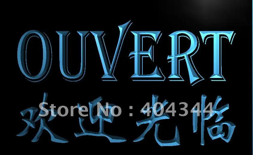 LK160- OUVERT Chinese Welcome LED Neon Light Sign