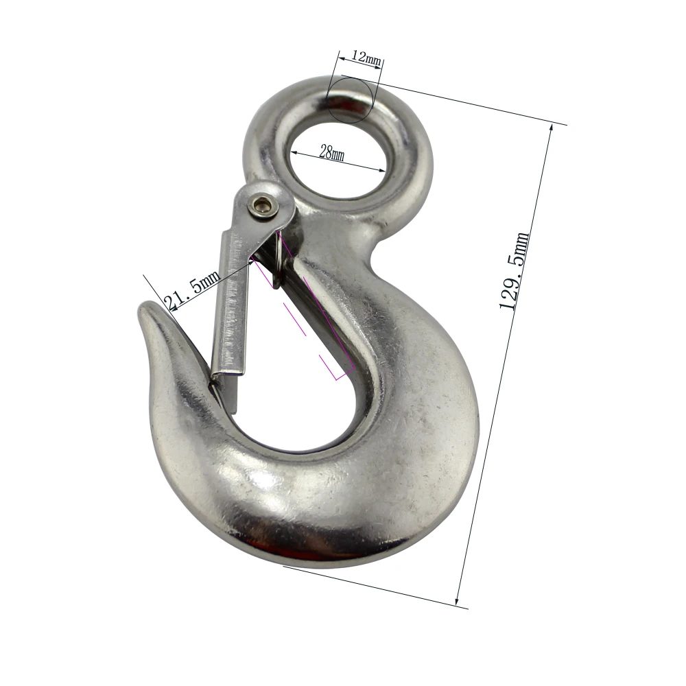 Heavy Duty Stainless Eye Hoist Crane Hook Lifting Safety Load Limit 1.5T 2T 3Ton Marine 320A Snap Latched Hoist Crane Hook 1pc
Heavy Duty Stainless Eye Hoist Crane Hook Lifting Safety Load Limit 1.5T 2T 3Ton Marine 320A Snap Latched Hoist Crane Hook 1pc