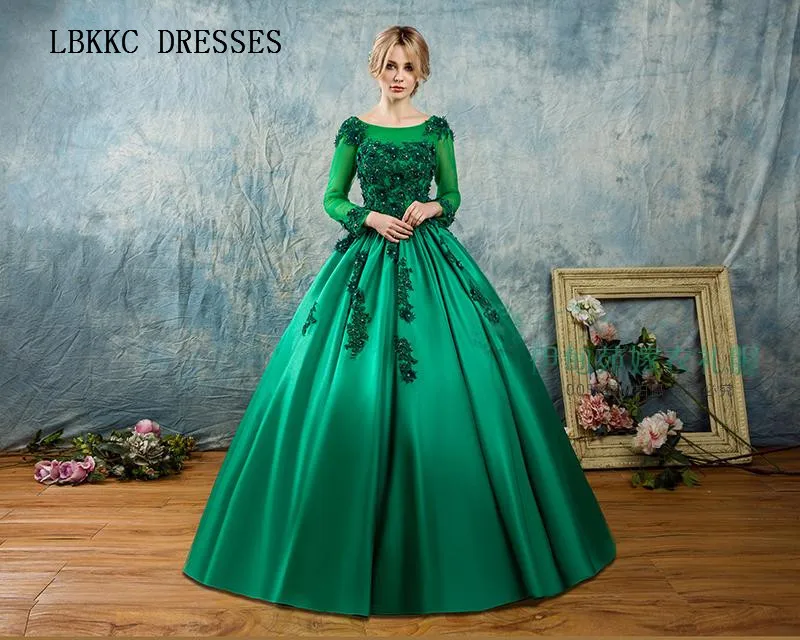 Long Sleeves Quinceanera Dresses Green Red Ball Gown Satin With Lace Elegant Sweet 16 Dresses Vestidos Quinceanera 15 Anos
Long Sleeves Quinceanera Dresses Green Red Ball Gown Satin With Lace Elegant Sweet 16 Dresses Vestidos Quinceanera 15 Anos
