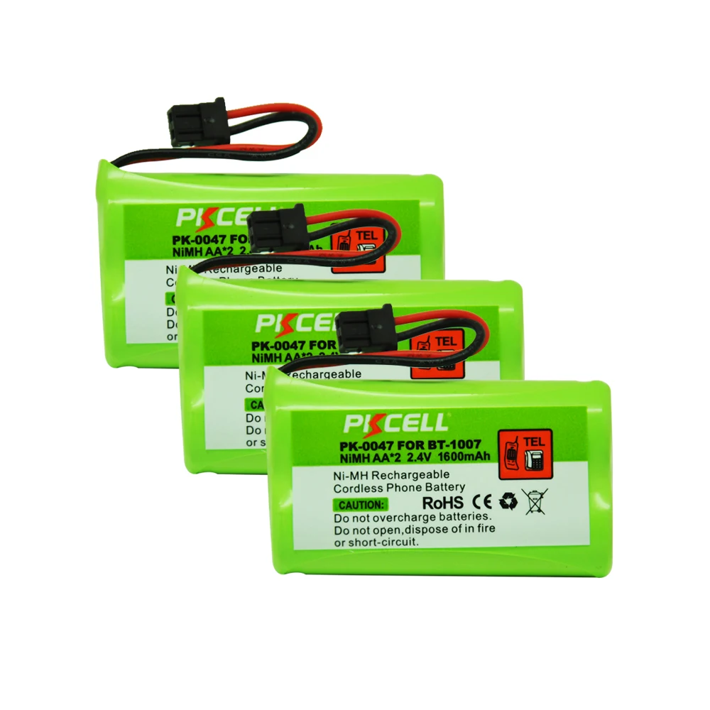 3 X 1600mAh 2.4v Home Use Cordless Phone Battery For Uniden BT-1007 BT1007 BT1015
3 X 1600mAh 2.4v Home Use Cordless Phone Battery For Uniden BT-1007 BT1007 BT1015