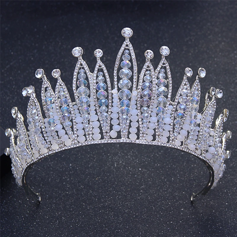 

Sparkly Clear Crystal Rhinestones Women Birthday Crowns Tiaras Wedding Bridal Pageant Princess Crown Bride Hairband Hair Jewelry