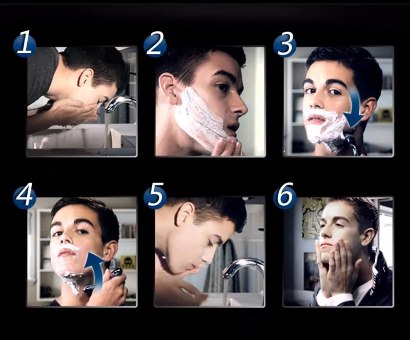 Бритвенные лезвия для мужчин 4 шт. в упаковке бритья ухода за лицом безопасное