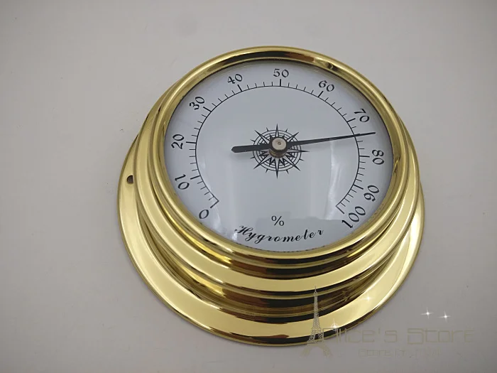 NEW 1pcs 3" Brass Case Traditional Weather Station Analog Hygrometer for Humidors Gold Metal (White Dial) h8151
NEW 1pcs 3" Brass Case Traditional Weather Station Analog Hygrometer for Humidors Gold Metal (White Dial) h8151