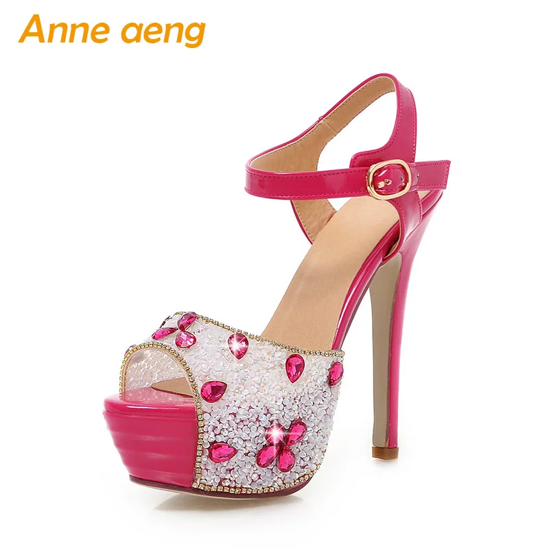Summer women sandals 13cm high heel platform shoes peep crystal bling shoes sweet sexy wedding bridle shoes Red Gold women shoes
Summer women sandals 13cm high heel platform shoes peep crystal bling shoes sweet sexy wedding bridle shoes Red Gold women shoes