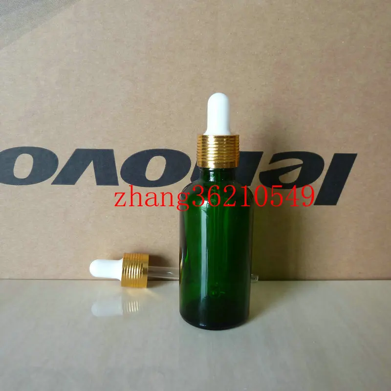 50ml green Glass Essential Oil Bottle With aluminum shiny gold dropper cap. Oil vial, Essential Oil Container
50ml green Glass Essential Oil Bottle With aluminum shiny gold dropper cap. Oil vial, Essential Oil Container