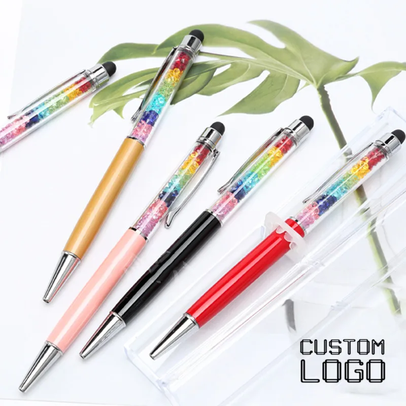 5pcs New Creative Rainbow Crystal Pen Metal Touch Screen Pen Students Cute Ballpoint Pen Office Gift 0.7mm Lettering Custom Logo
5pcs New Creative Rainbow Crystal Pen Metal Touch Screen Pen Students Cute Ballpoint Pen Office Gift 0.7mm Lettering Custom Logo