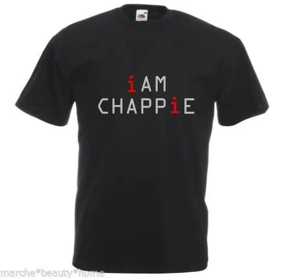 Мужская футболка i am chappie черная свободная подходит для fotl большая made2order фильм 2019
