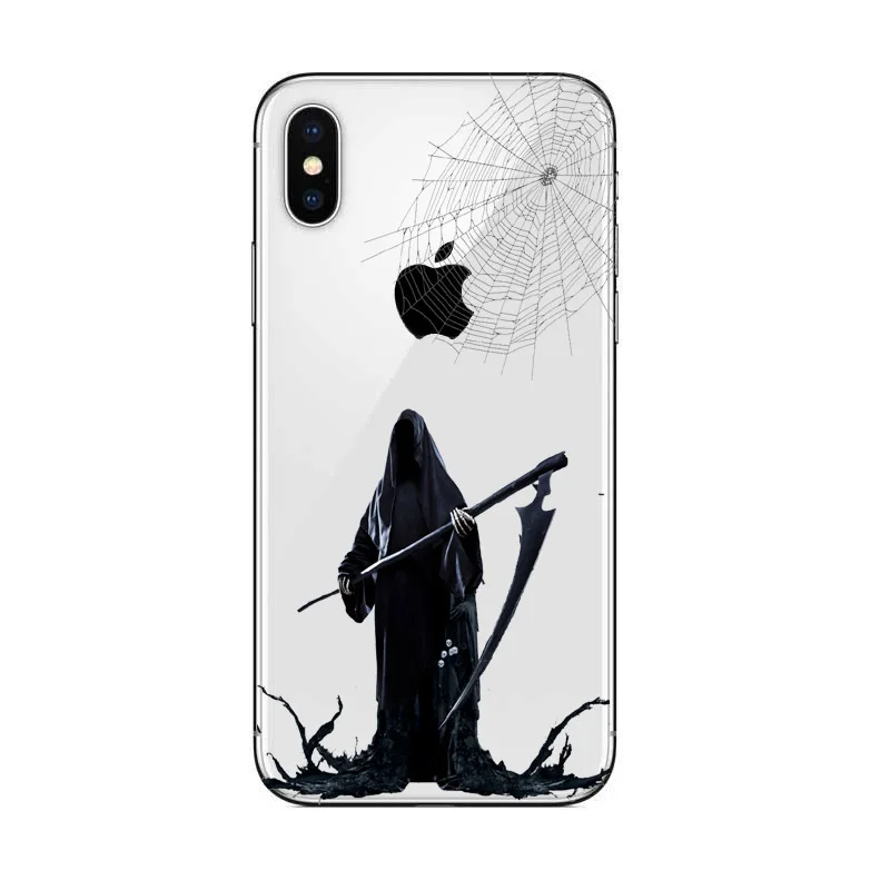 Чехол для iPhone XS MAX XR 6 6s прозрачный силиконовый чехол телефона с рисунком тыквы