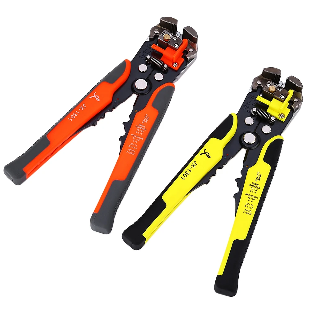 JX1301 Cable Wire Stripper Cutter Crimper Automatic Multifunctional TAB Terminal Crimping Stripping Plier tools
JX1301 Cable Wire Stripper Cutter Crimper Automatic Multifunctional TAB Terminal Crimping Stripping Plier tools