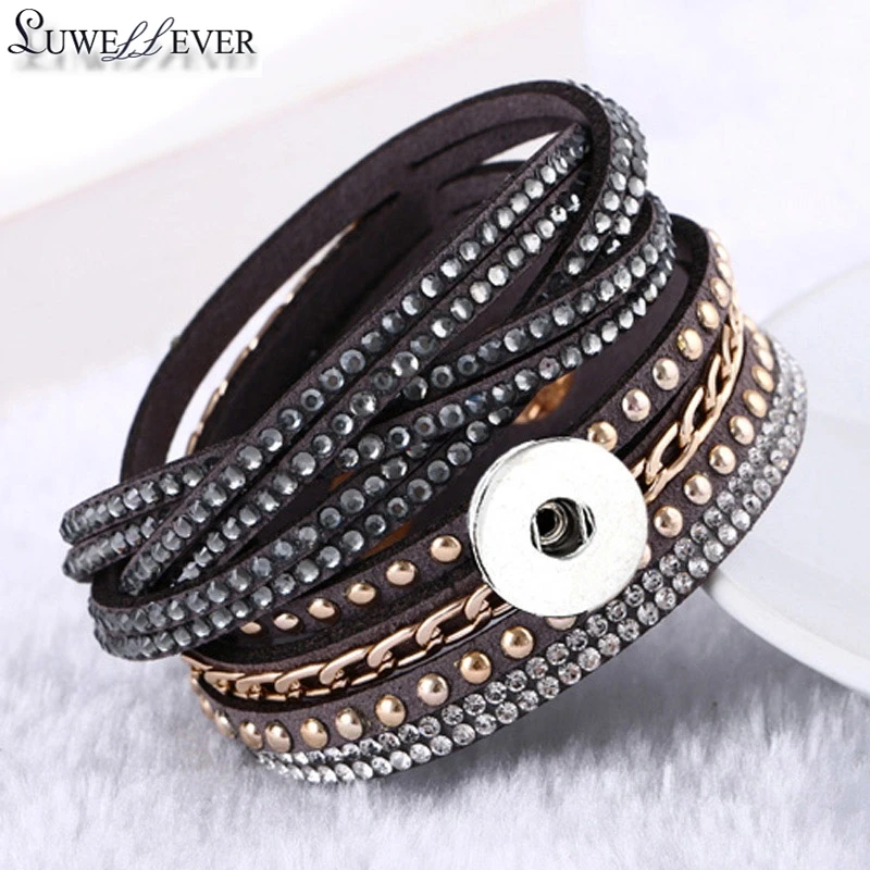 Interchangeable Hot Crystal 081 Rhinestones Velvet Leather Bracelet 18mm Snap Button Jewelry Charm Bangle For Women Gift 39cm
Interchangeable Hot Crystal 081 Rhinestones Velvet Leather Bracelet 18mm Snap Button Jewelry Charm Bangle For Women Gift 39cm