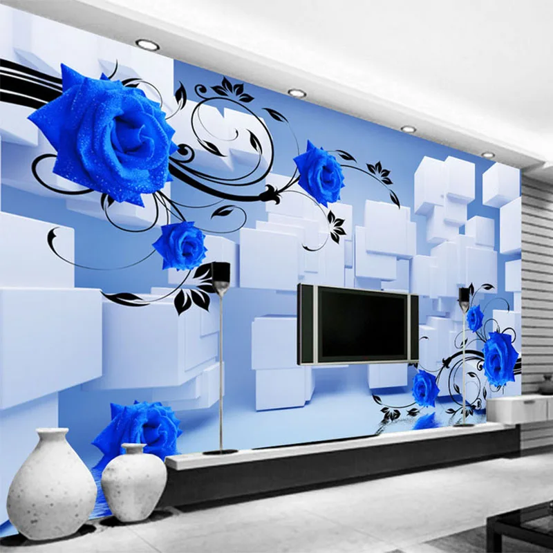Personalized Customization 3D Stereo Relief Blue Flower Mural Geometric Square Spatial Expansion Photo Wallpaper Papel De Parede
Personalized Customization 3D Stereo Relief Blue Flower Mural Geometric Square Spatial Expansion Photo Wallpaper Papel De Parede