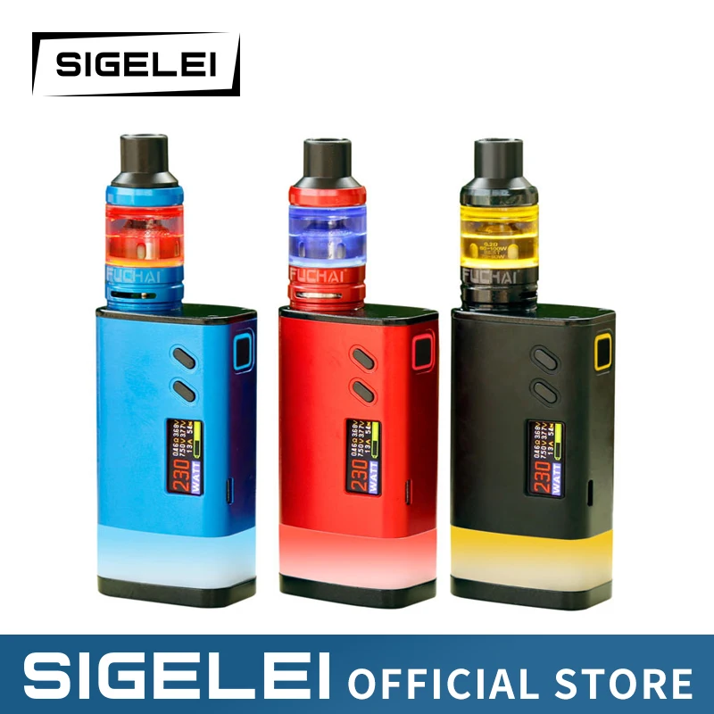 Оригинал sigelei fuchai диапазон Glo mod T3 комплект вейп E электронная сигарета VAPE высокой