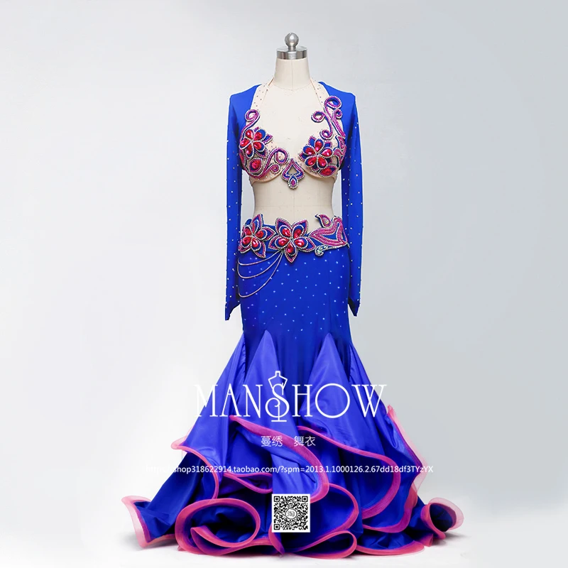 Senior Belly Dance Suit Luxury Diamond Tops and Mesh Fishtail Skirt 2pcs Sets For Women Dancing Stage Performance Costume
Senior Belly Dance Suit Luxury Diamond Tops and Mesh Fishtail Skirt 2pcs Sets For Women Dancing Stage Performance Costume