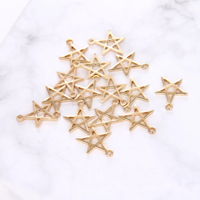 11mm Gold Silver Hollow Star Charms Copper Pendant DIY Accessories For Handmade Earrings Bracelets Necklace 100pcs
11mm Gold Silver Hollow Star Charms Copper Pendant DIY Accessories For Handmade Earrings Bracelets Necklace 100pcs