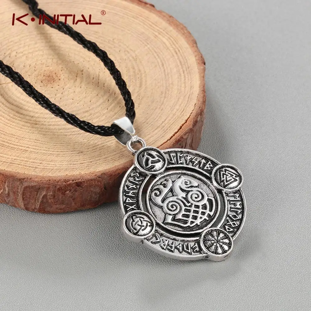 Kinitial Men Necklace Retro Norse Viking Runes Amulet Necklaces & Pendants Nordic Pendant Viking Sleipnir Talisman Knot Jewelry
Kinitial Men Necklace Retro Norse Viking Runes Amulet Necklaces & Pendants Nordic Pendant Viking Sleipnir Talisman Knot Jewelry