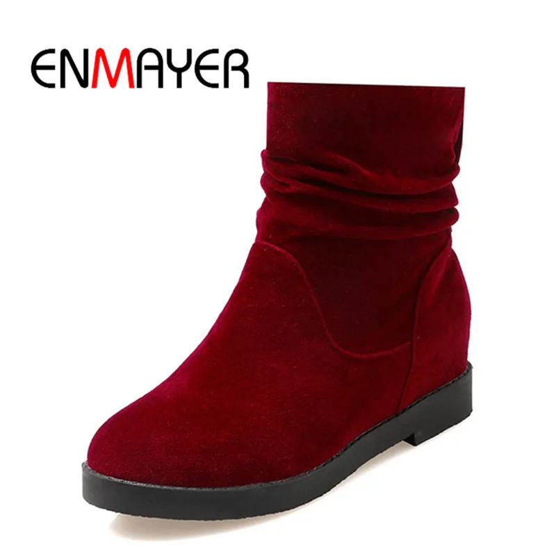 ENMAYER 2020 Slip on Pleated Woman Casual Shoes Ankle Strap Boots Footwear Spring High Quality 34-43 Square Toe Boots WHY198
ENMAYER 2020 Slip on Pleated Woman Casual Shoes Ankle Strap Boots Footwear Spring High Quality 34-43 Square Toe Boots WHY198