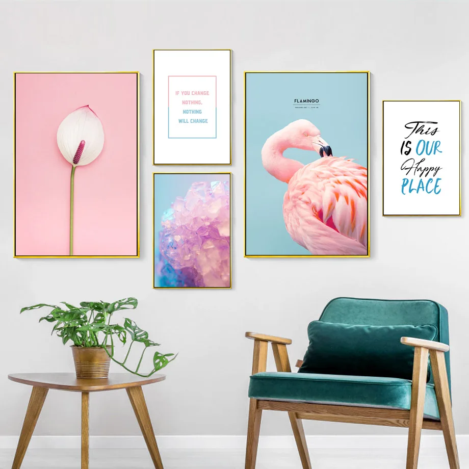 Nordic Posters And Prints Calla Lily Flamingo Happy Quotes Wall Art Canvas Painting Decoration Pictures For Living Room Decor
Nordic Posters And Prints Calla Lily Flamingo Happy Quotes Wall Art Canvas Painting Decoration Pictures For Living Room Decor