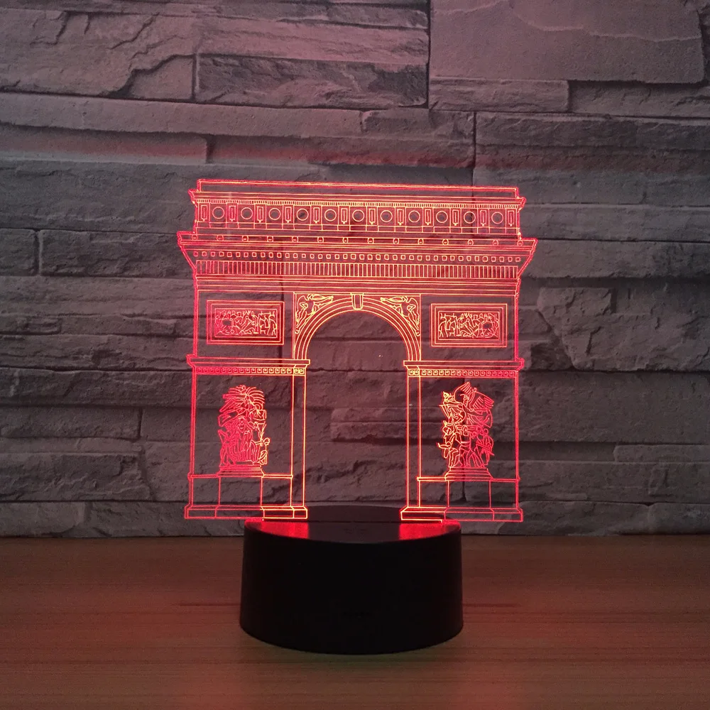 Франция Триумфальная арка ворота здания светодиодный 3D ночной Светильник СВЕТОДИОДНЫЙ цветной ночной Светильник RGB лампы спальный светиль...
Франция Триумфальная арка ворота здания светодиодный 3D ночной Светильник СВЕТОДИОДНЫЙ цветной ночной Светильник RGB лампы спальный светиль...